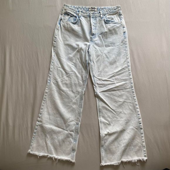 We The Free Denim - We the Free Wide Leg Jeans Size 30 Womens